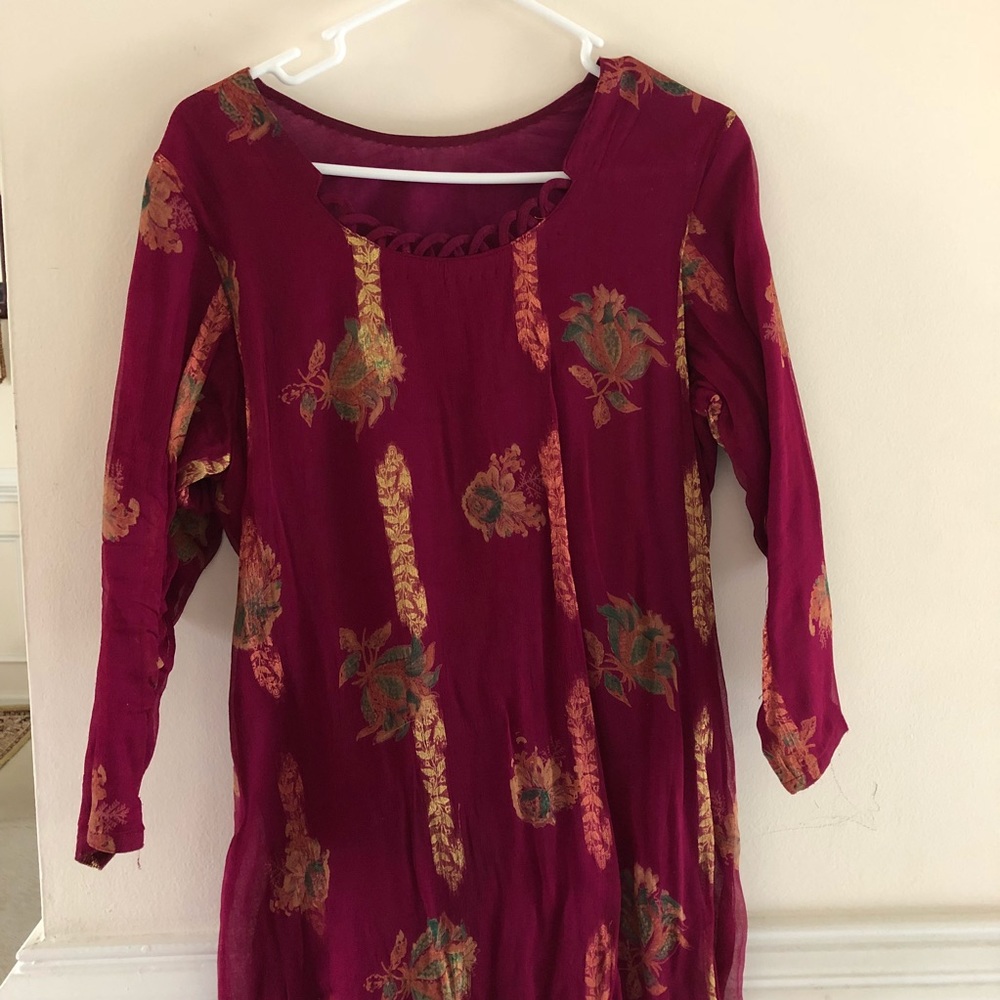 3 piece chiffon salwar kameez